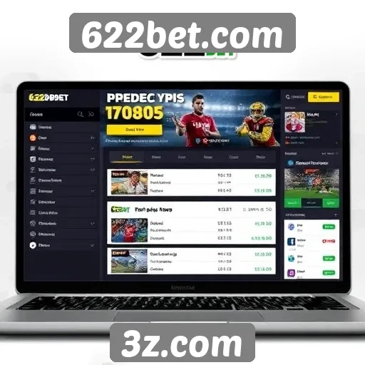 Análise da interface de usuário do site 622bet